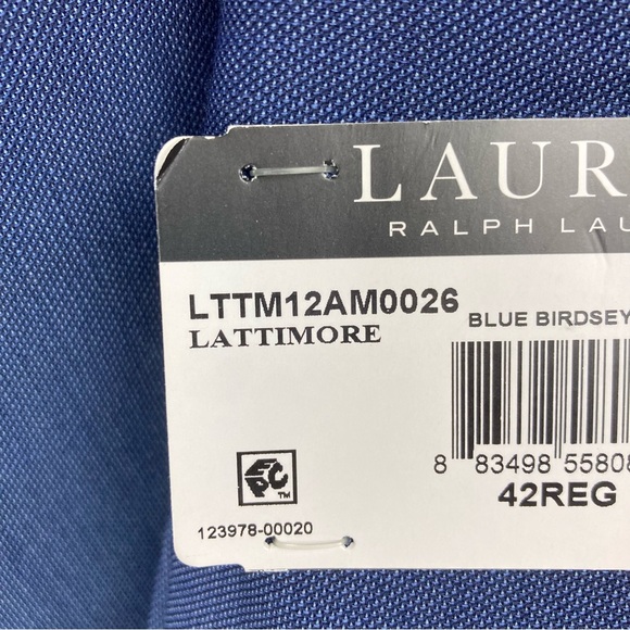 Lauren Ralph Lauren Men's 2-pc Blue Birdseye Classic-Fit Wool Jacket Vest 42R - Picture 4 of 11